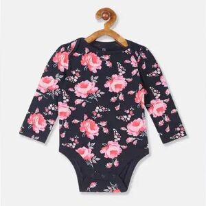 🍓3/$10 GAP Pink and Blue Floral Bodysuit 3-6m